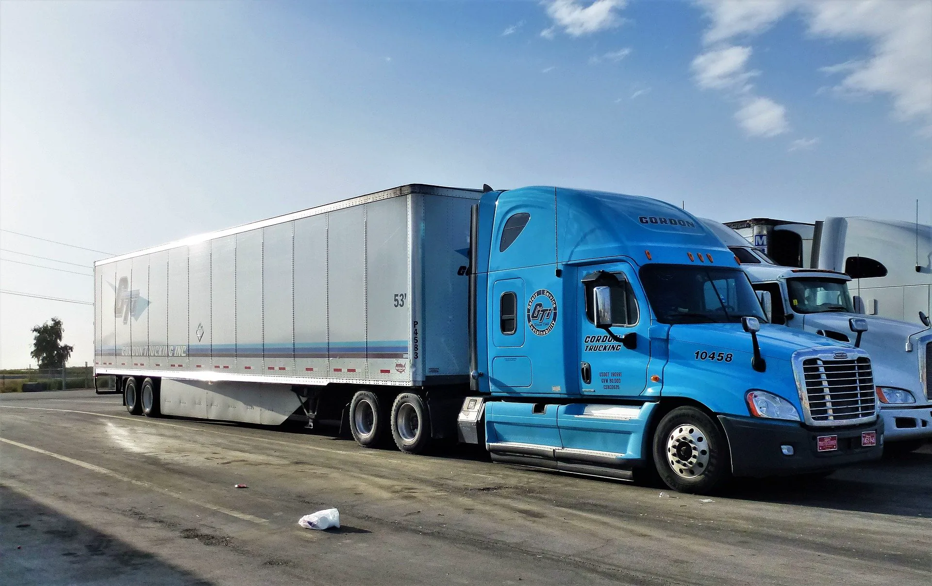 Freight truck on the road