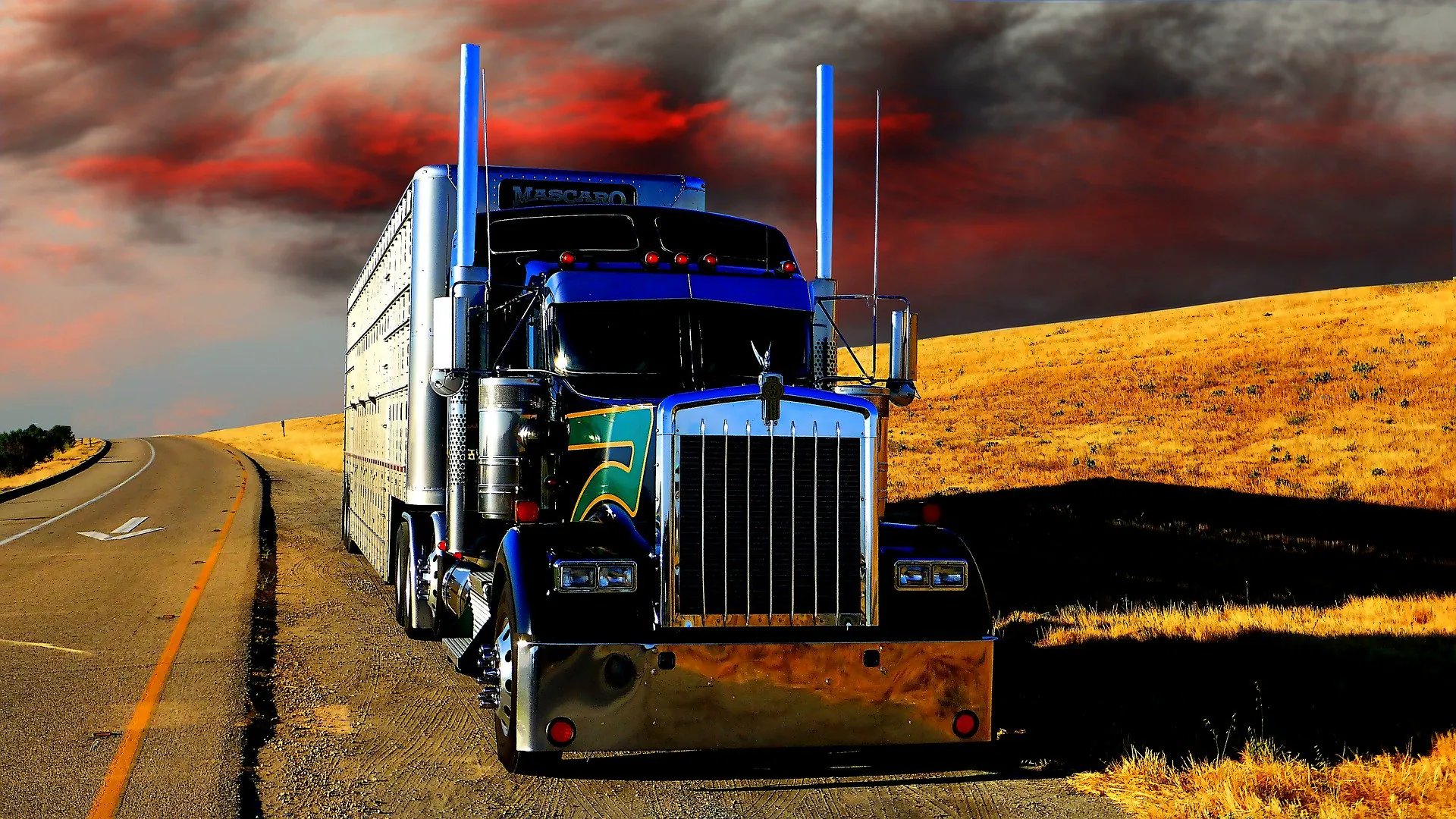 Truck on a highway